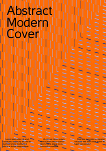 封面设计。现代明亮的橙色背景