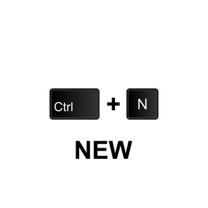 键盘快捷键新图标。 可用于网页标志，移动应用程序，UI，UX在白色背景