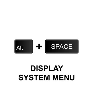 键盘快捷键显示系统菜单图标。 可用于网页标志，移动应用程序，UI，UX在白色背景