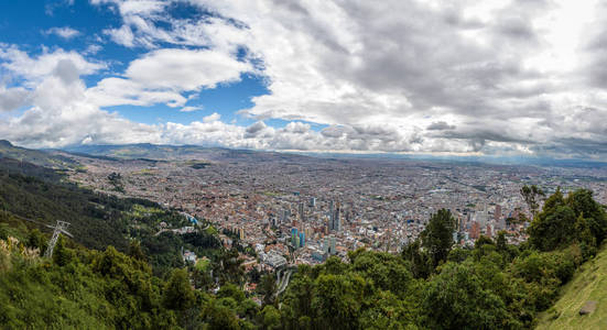 哥伦比亚波哥大市全景鸟瞰图