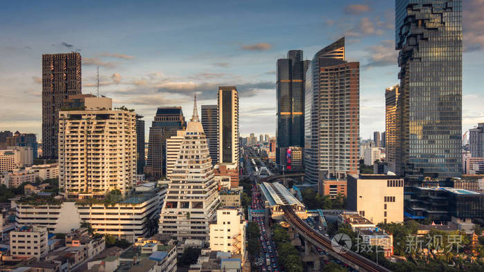城市城镇和旅游目的地的美丽景象.