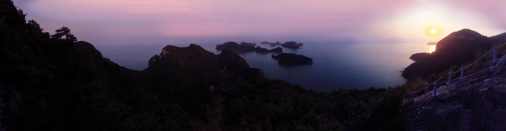 泰国昂冲岛群岛全景图