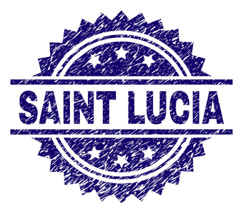 格朗格纹理圣卢西亚邮票印章