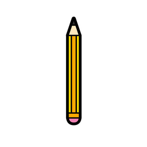 铅笔工具设计研究和书写矢量插图