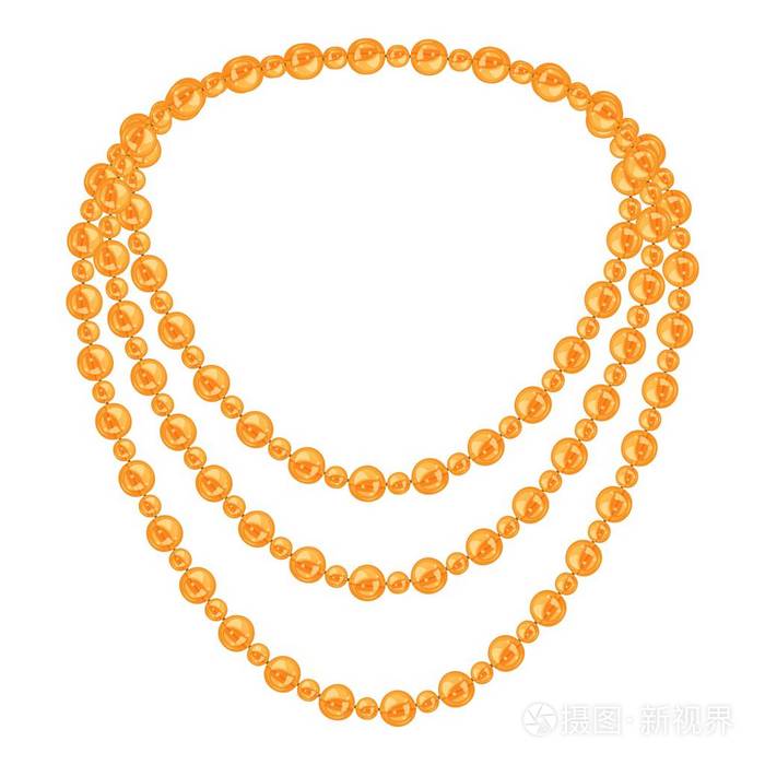 金项链珍珠图标卡通形象