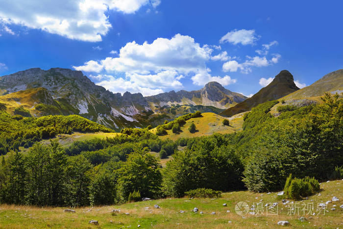 黑山国家山地公园durmitor自然旅游背景