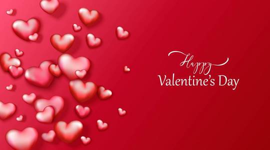 s day vector background with red and pink hearts. Romantic desig