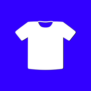 衬衫标志图标。 衣服符号。 平面设计风格。