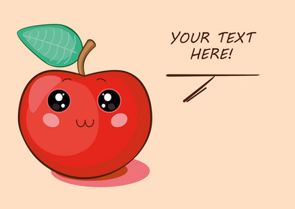 卡瓦伊水果苹果说图片