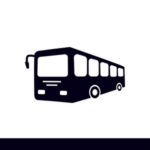 公共汽车标志图标。公共交通标志。