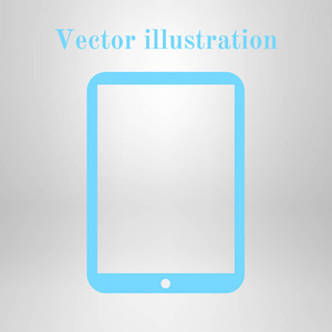现代数字平板电脑图标。 平面设计图标。 矢量EPS10。