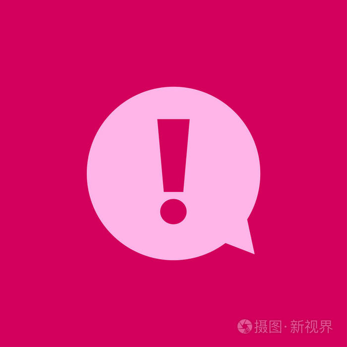 感叹号. 危险警告符号. 平面设计风格. 矢量eps10.