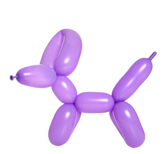 白色背景气球模型制作的动物图形