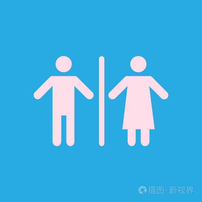 WC图标厕所。传奇标志。男女厕所。符号设室内设计师平面图片