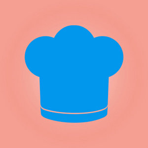 厨师帽标志图标。 帽子烹饪符号。