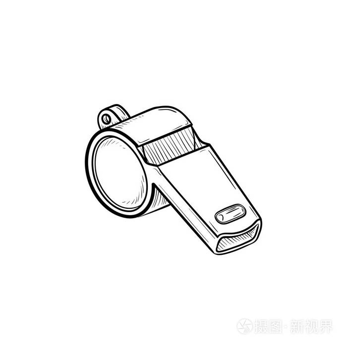 口哨手画的轮廓涂鸦图标