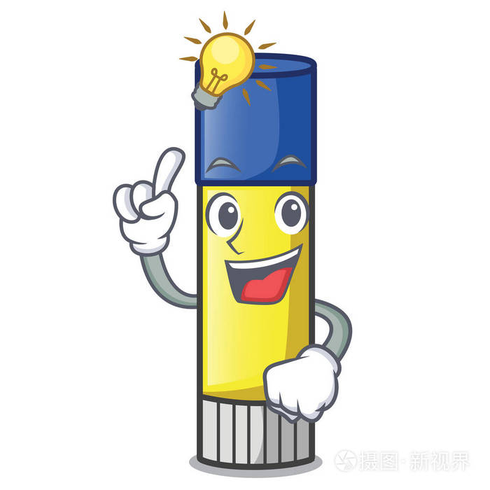 有一个想法,可爱的卡通上胶棒矢量插图
