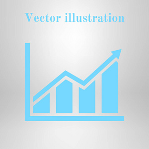 信息图表。 图表图标。 生长图Simbol。