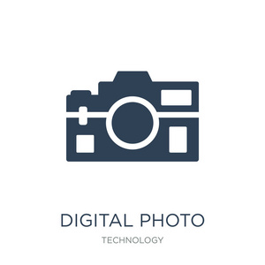 数码相机图像矢量图白色背景数码相机时尚填充图标从技术收集数码相机矢量图
