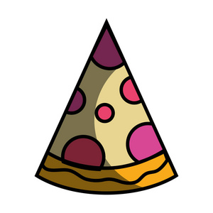 美味的披萨食品矢量插图