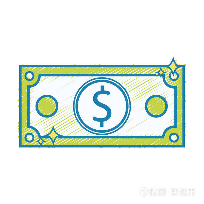 纸币美元现金货币商业经济矢量插图插画-正版商用图片17qk78-摄图新