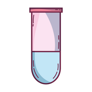 试管医学劳动分析测试向量插图