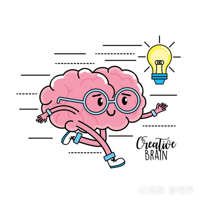 卡瓦伊心理健康创意过程设计矢量插图插画-正版商用17
