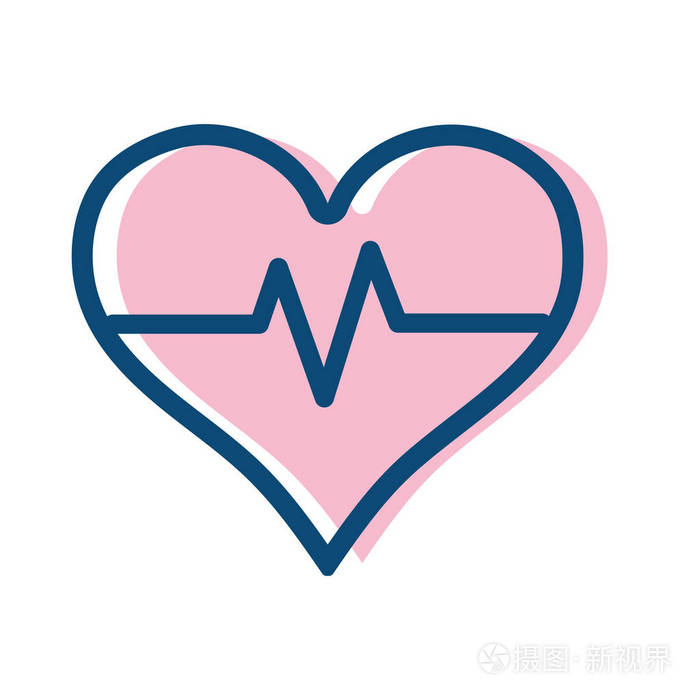 心跳生命体征ek g频率矢量图