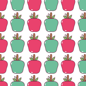 美味苹果水果背景设计插图