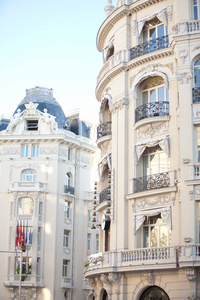 马德里西班牙, 美丽的历史建筑在市中心