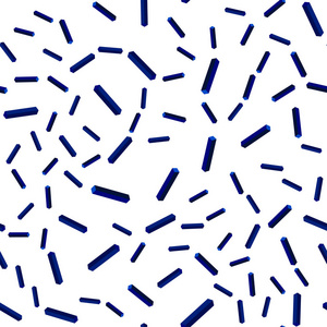 深蓝色矢量无缝等距布局与平线。 用五颜六色的棍子闪闪发光的抽象插图。 时尚面料壁纸的图案。