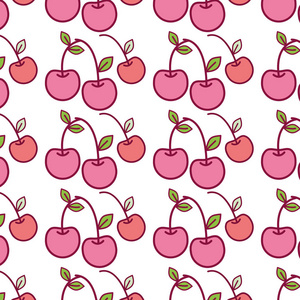 红色美味樱桃健康水果背景插图图片