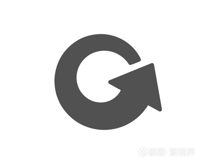 重新加载箭头图标. 更新箭头符号. 导航指针标志. 质量设计要素.