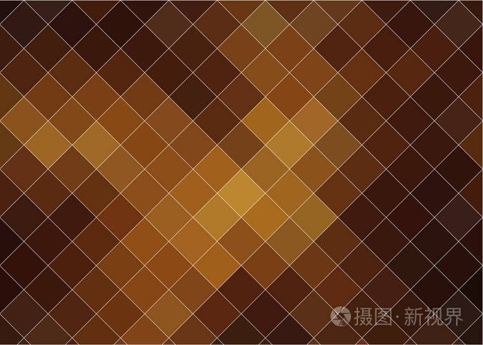 橙色棕色的大方格形成梯度变化. 矢量模式. 可用于演示和内省设计.