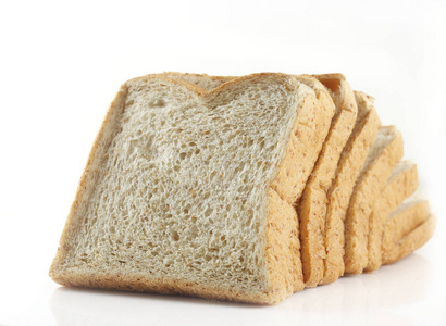 健康食品白色切片全麦面包