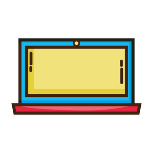 彩色笔记本电脑屏幕电子矢量图
