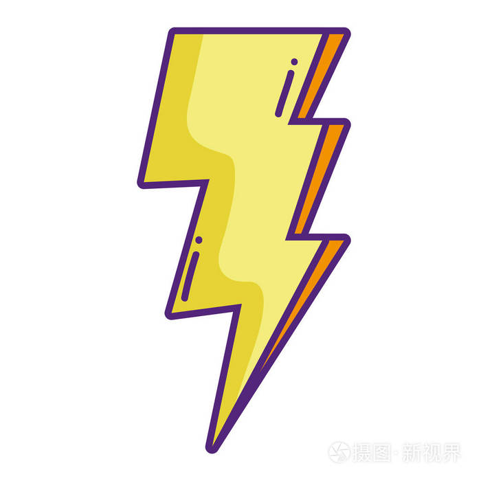 电雷天气危险标志矢量图