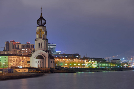  Church on the night promenade