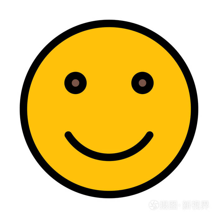 在白色背景下孤立的笑脸表情符号