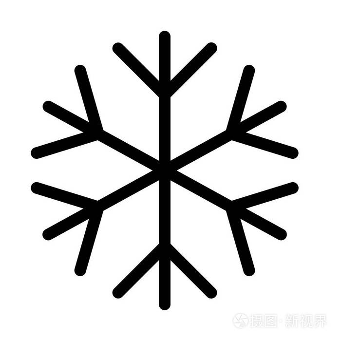 雪花霜天气矢量插图