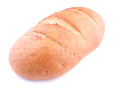 白色背景上的面包