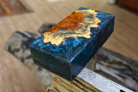 环氧树脂铸造牛油木抽象背景，木质树脂纹理