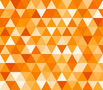 橙色三角形无缝图案。 几何矢量背景。 多边形马赛克装饰背景。 易于编辑设计模板为您的艺术作品。