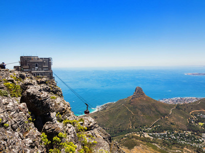 s Table Mountain, Lions head. Aerial view of Cape Town South Afr