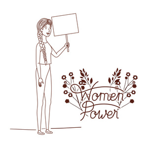 妇女与标签妇女权力字符