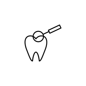 牙科护理图标矢量插图
