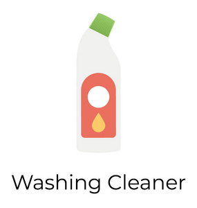 洗涤清洁剂平面矢量图标