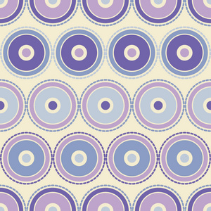 圆点无缝图案。 圆圈条纹和点的镶嵌。 几何背景。 可用于壁纸纺织品邀请卡网页背景。