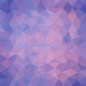 抽象马赛克背景。 三角形几何背景。 设计元素。 矢量图。 粉红色紫色蓝色。