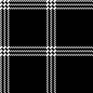 黑色白色检查织物纹理简单无缝图案。 矢量图。